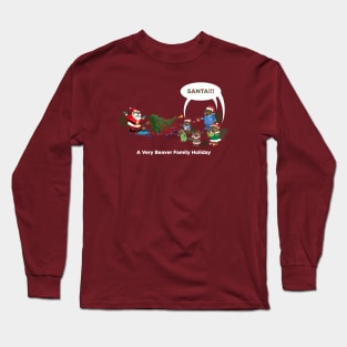 A Very Beaver Family Holiday (Santa) Long Sleeve T-Shirt